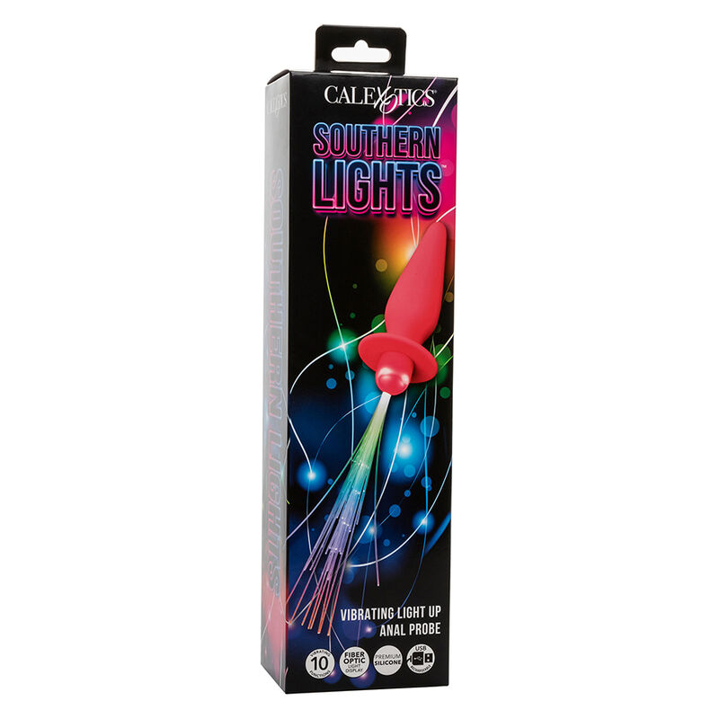 CALEXOTICS - SOUTHERN LIGHTS LIGHT UP PLUG ANALE 10 VIBRAZIONI SILICONE ROSA - immagine 2