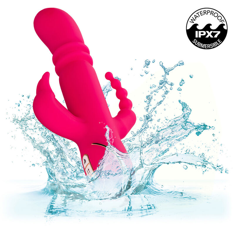 CALEXOTICS - JACK FANTASY VIBRATORE TRIPLO RISCALDATO ROSA CONIGLIO - immagine 6