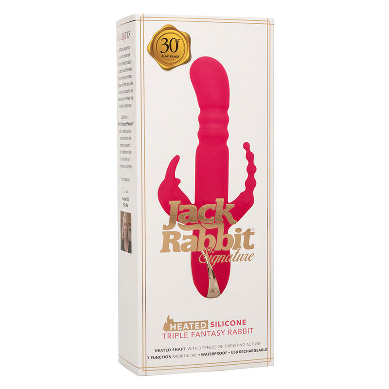 CALEXOTICS - JACK FANTASY VIBRATORE TRIPLO RISCALDATO ROSA CONIGLIO - immagine 5