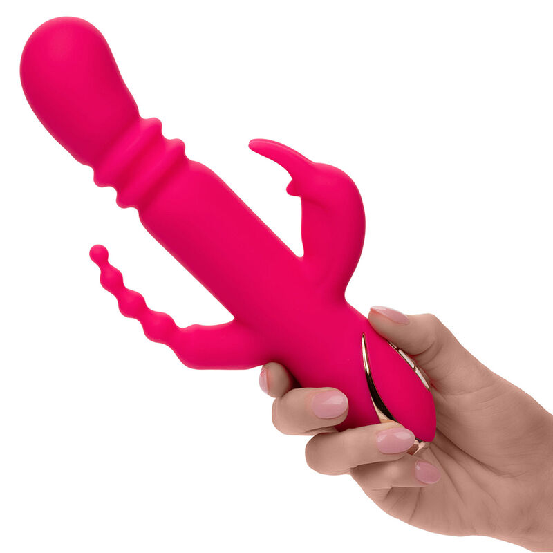 CALEXOTICS - JACK FANTASY VIBRATORE TRIPLO RISCALDATO ROSA CONIGLIO - immagine 2