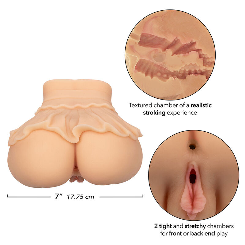 CALEXOTICS - THE PEEP SHOW GIRL DOPPIO MASTURBATORE REALISTICO FLESH - immagine 5