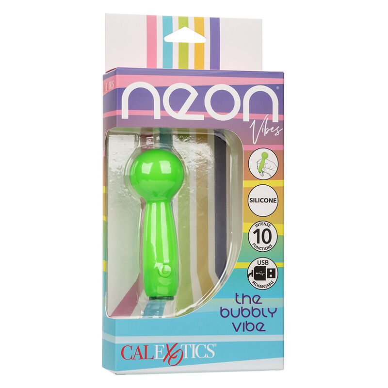 CALEXOTICS - NEON VIBES BUBBLY VIBE IL MINI MASSAGGIATORE 10 VIBRAZIONI VERDE - immagine 4