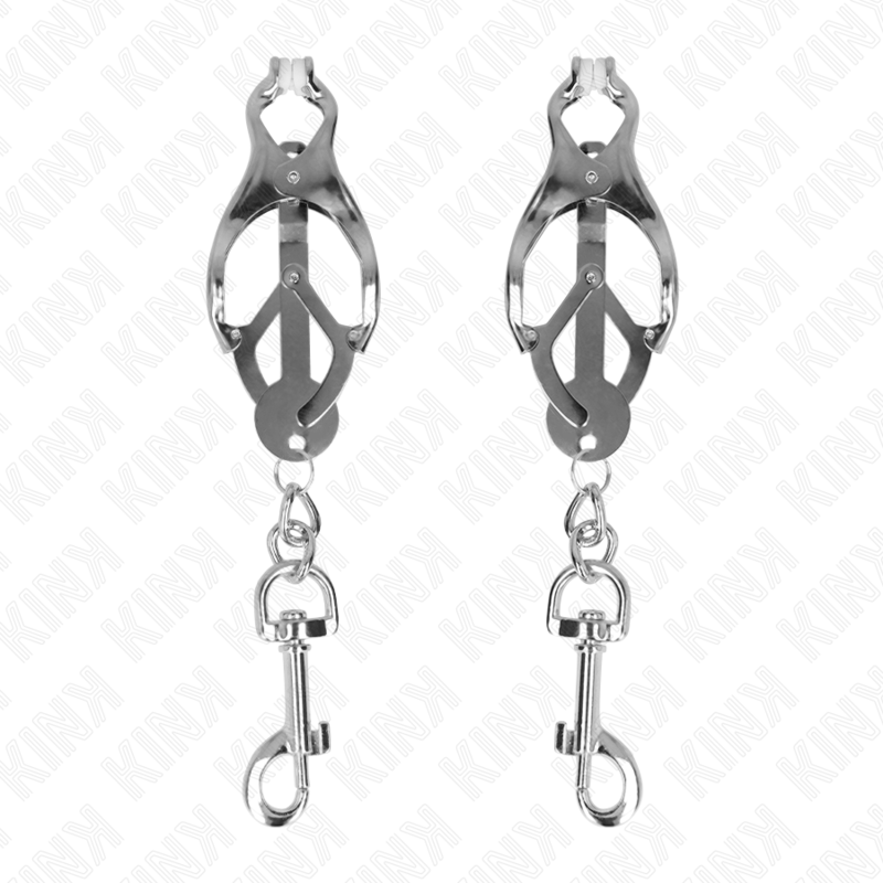 KINK - PINZE PER CAPEZZOLI TRIFOGLIO GIAPPONESE CON GANCI ARGENTO - immagine 4