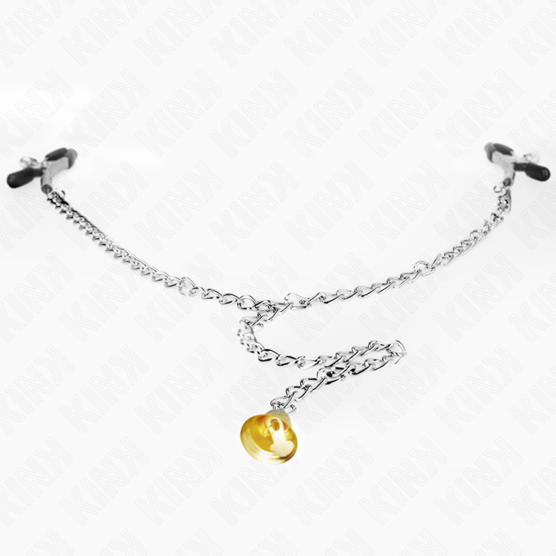 KINK - PINZE PER CAPEZZOLI A CATENA CON PENDENTE IN CORNO 30 CM - immagine 2