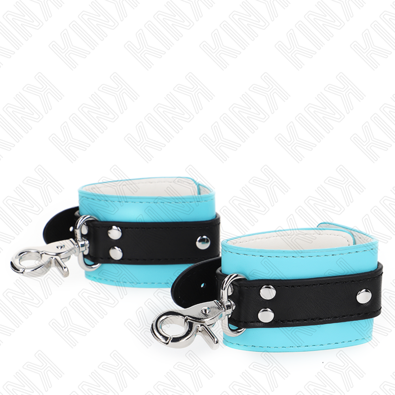 KINK - RESISTENZA DA POLSO PREMIUM CON SERRATURA NERO / BLU REGOLABILE 21-28 CM X 5,5 CM - immagine 2