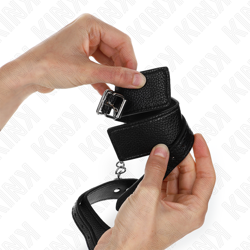 KINK - RESISTENZA DA POLSO CON MOTIVO SERPENTE NERO REGOLABILE 20-28 CM X 5,4 CM - immagine 3