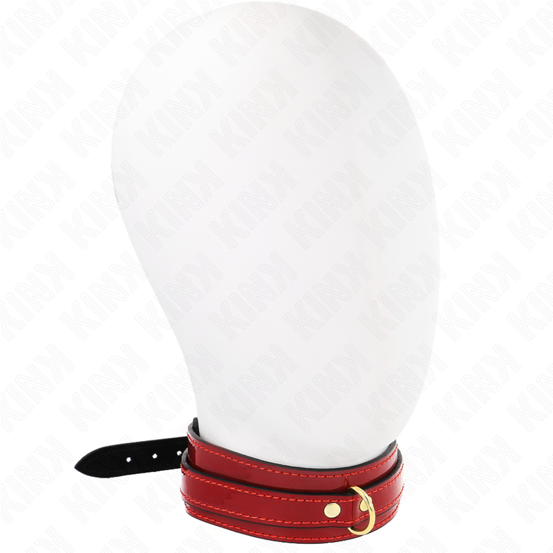 KINK – COLLANA REGOLABILE ROSSO VINO CON DETTAGLI ORO 29-42,5 CM X 4 CM