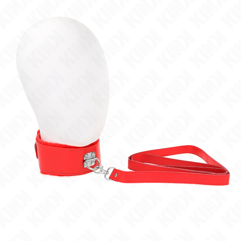 KINK – COLLANA CON GUINZAGLIO 116 CM CON BORCHIE IN ARGENTO MODELLO 4 ROSSO REGOLABILE 40-48 CM X 6 CM KINK – COLLANA CON GUINZAGLIO 116 CM CON BORCHIE IN ARGENTO MODELLO 4 ROSSO REGOLABILE 40-48 CM X 6 CM