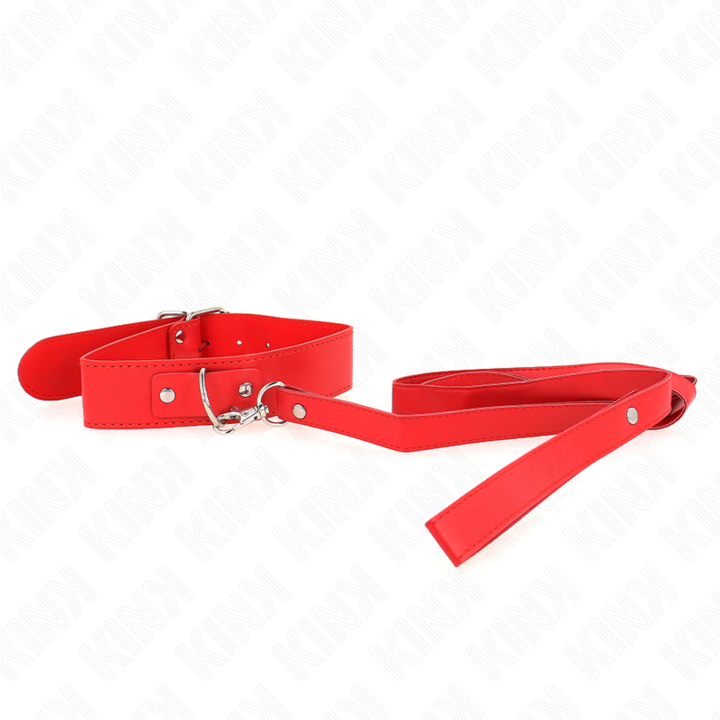KINK - COLLANA CON CINTURA 116 CM ROJO CINTURINO REGOLABILE 32-50 CM X 8 CM - immagine 2