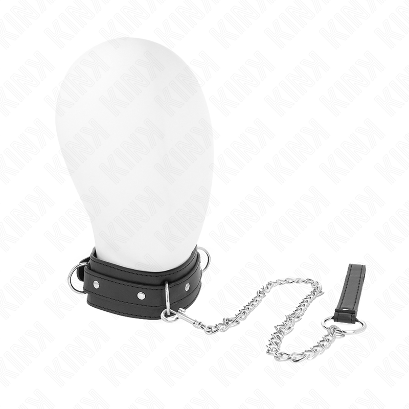 KINK – COLLANA CON GUINZAGLIO 65 CM MODELLO 3 ANELLI 1 REGOLABILE 38-49 CM X 5 CM KINK – COLLANA CON GUINZAGLIO 65 CM MODELLO 3 ANELLI 1 REGOLABILE 38-49 CM X 5 CM