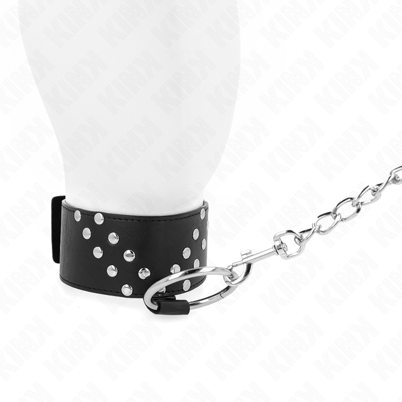 KINK - COLLANA CON CINTURA 65 CM CON RIVETTO A V REGOLABILE 36-43 CM X 5 CM - immagine 3