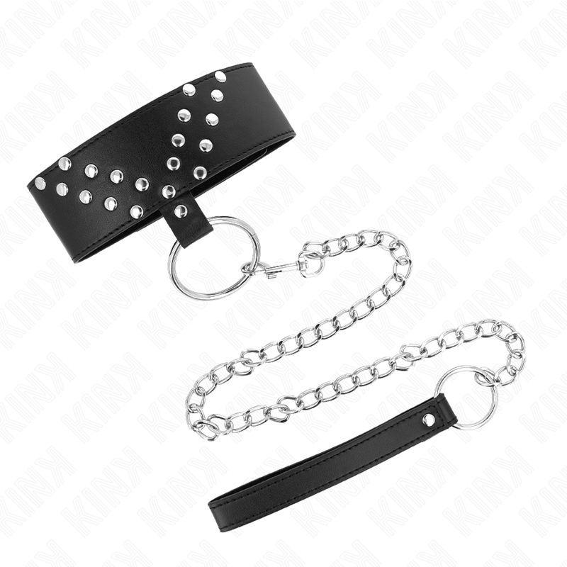 KINK - COLLANA CON CINTURA 65 CM CON RIVETTO A V REGOLABILE 36-43 CM X 5 CM - immagine 5