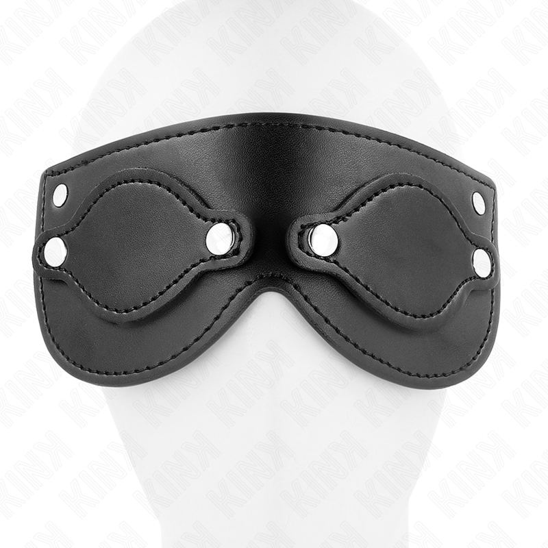 KINK - MASCHERA IN SIMILPELLE CON COPRI OCCHI RIMOVIBILI 22 x 9 CM - immagine 3
