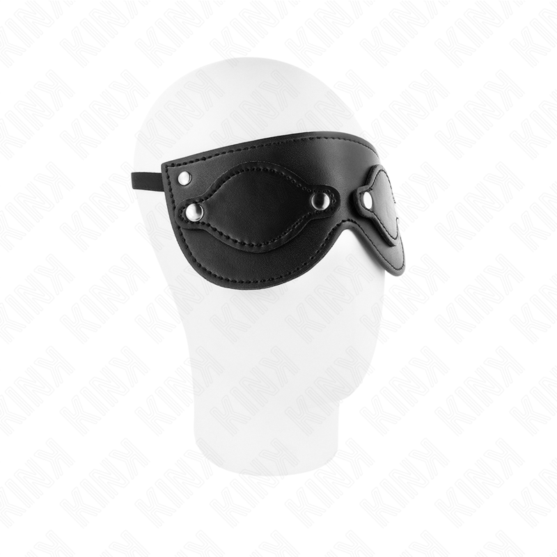 KINK - MASCHERA IN SIMILPELLE CON COPRI OCCHI RIMOVIBILI 22 x 9 CM - immagine 2