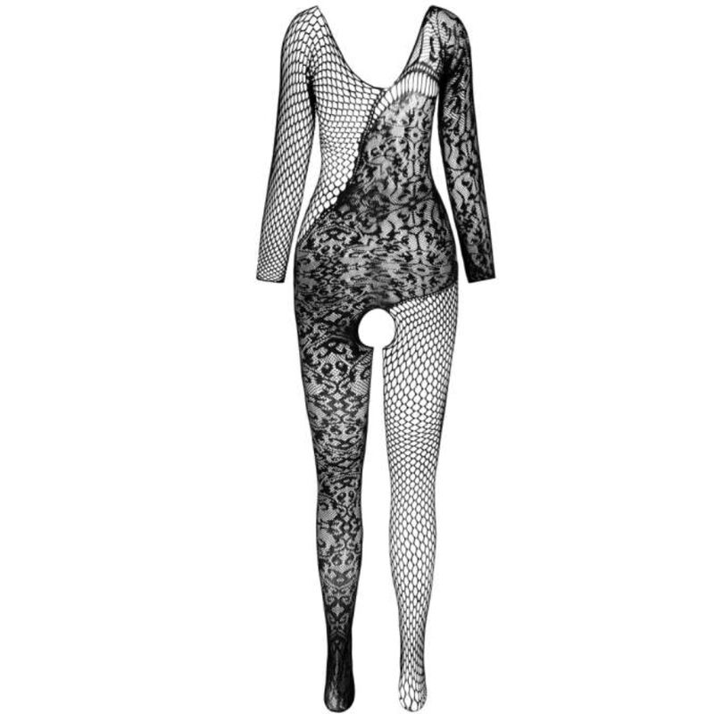 PASSION - BS 107 BODYSTOCKING NERO TAGLIA UNICA - immagine 3