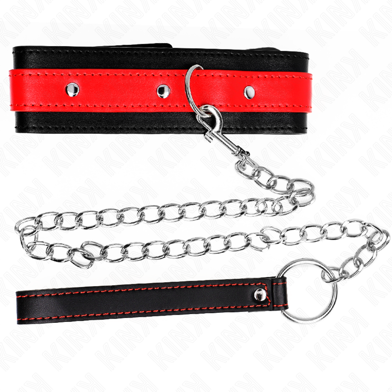 KINK - COLLANA CON CINTURINO ROSSO 65 CM REGOLABILE 36-43 CM X 5 CM - immagine 6
