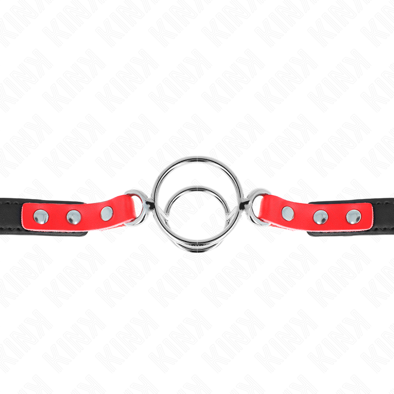 KINK - GAG CON O-RING MULTIPLI 4/4,8 CM ROSSO 38 X 56 CM - immagine 4