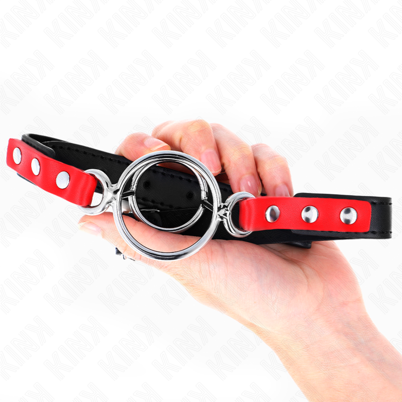 KINK - GAG CON O-RING MULTIPLI 4/4,8 CM ROSSO 38 X 56 CM - immagine 3