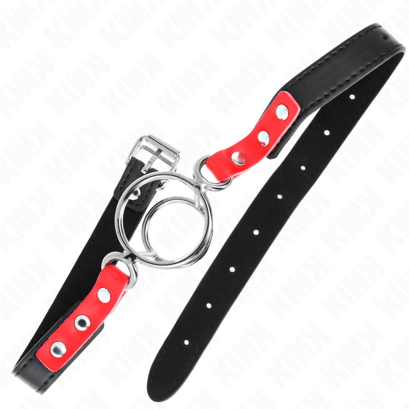 KINK - GAG CON O-RING MULTIPLI 4/4,8 CM ROSSO 38 X 56 CM - immagine 2