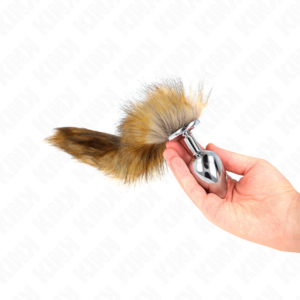 KINK – PLUG ANALE MISURA L 10 X 4 CM CON CODA SINTETICA 40 CM MARRONE