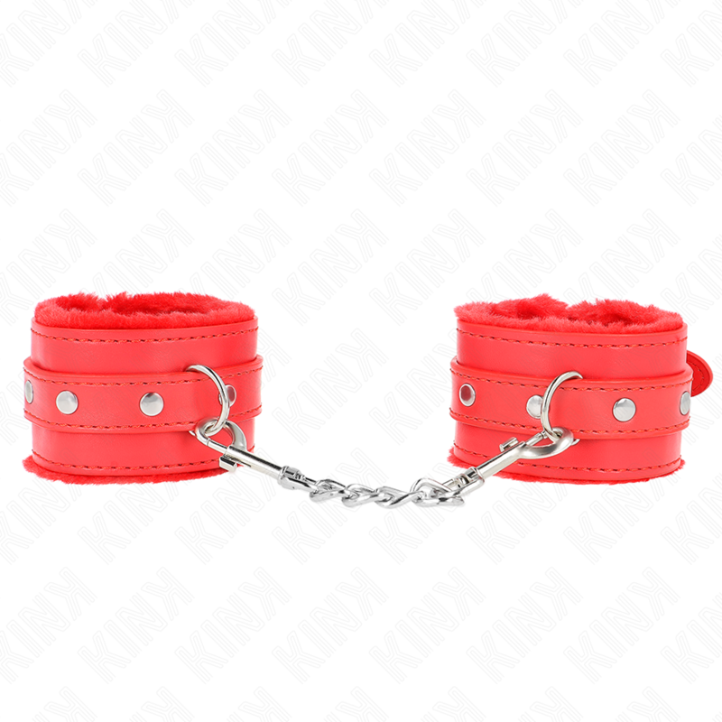 KINK - POGGIPOLSI PREMIUM IMBOTTITI IN PELLICCIA ROSSI CON CINTURA ROSSA REGOLABILE 17-29 CM X 6 CM - immagine 2