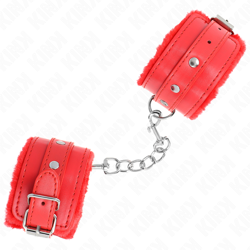 KINK - POGGIPOLSI PREMIUM IMBOTTITI IN PELLICCIA ROSSI CON CINTURA ROSSA REGOLABILE 17-29 CM X 6 CM - immagine 3