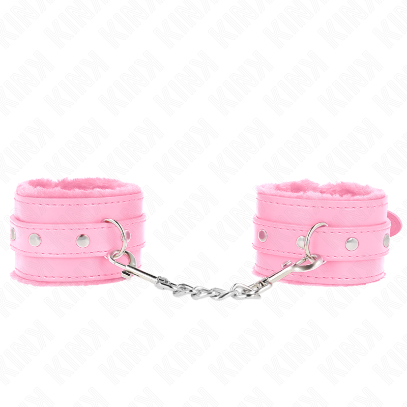 KINK - POGGIPOLSI PREMIUM RIVESTITI IN PELLICCIA ROSA CON CINTURA ROSA REGOLABILE 17-29 CM X 6 CM - immagine 2