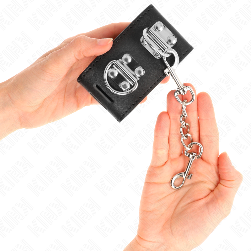 KINK - RESISTENZA DA POLSO MULTIPOSIZIONE CON CHIUSURA A LUCCHETTO NERA REGOLABILE 16-23 CM X 5,5 CM - immagine 4