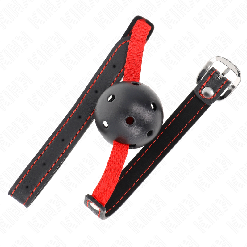 KINK - BAVAGLIO HOLLOW HARD BOCCA 4,5 CM CON CINTURA ELASTICA 56 x 1,5 CM - immagine 3