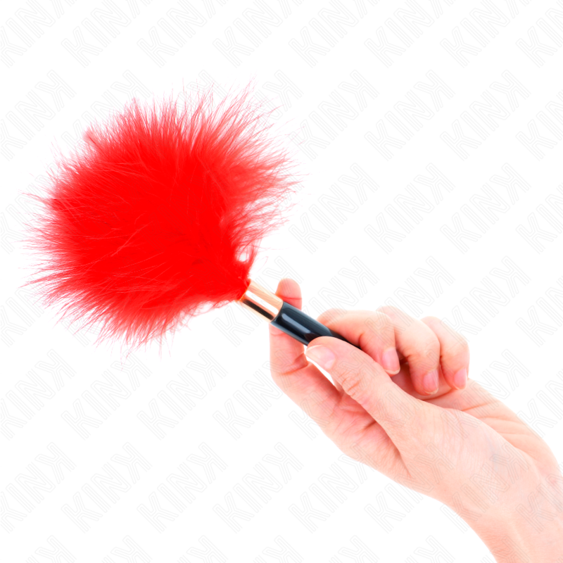 KINK – PIUME TICKLE IN METALLO ORO ROSSO 18 CM