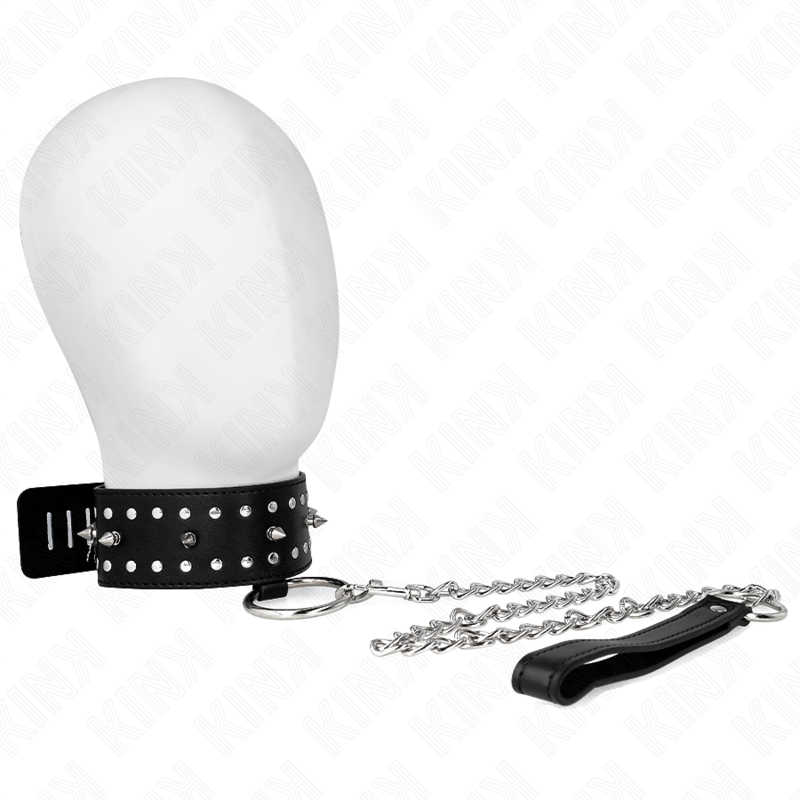 KINK – COLLANA CON GUINZAGLIO 65 CM CON BORCHIE IN ARGENTO MODELLO 1 REGOLABILE 36-43 CM X 5 CM KINK – COLLANA CON GUINZAGLIO 65 CM CON BORCHIE IN ARGENTO MODELLO 1 REGOLABILE 36-43 CM X 5 CM