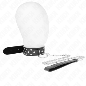 KINK – COLLAR CON CORREA 65 CM REMACHE ANILLA NEGRO AJUSTABLE 36-50 CM X 3.8 CM