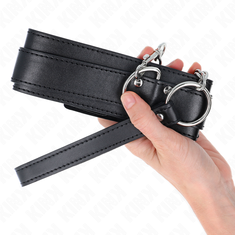 KINK - COLLANA CON CINTURINO 65 CM FIBBIE ARGENTO REGOLABILE 33-46 CM X 5,5 CM - immagine 5