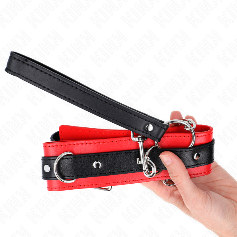 KINK - COLLAR CON CORREA 65 CM MODELO BÁSICO MODELO 3 ROJO 53 X 5 CM - immagine 3