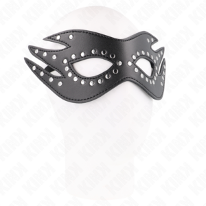 KINK – MASCHERA IN SIMILPELLE CON RIVETTI MODELLO 3 26 x 9,5 CM