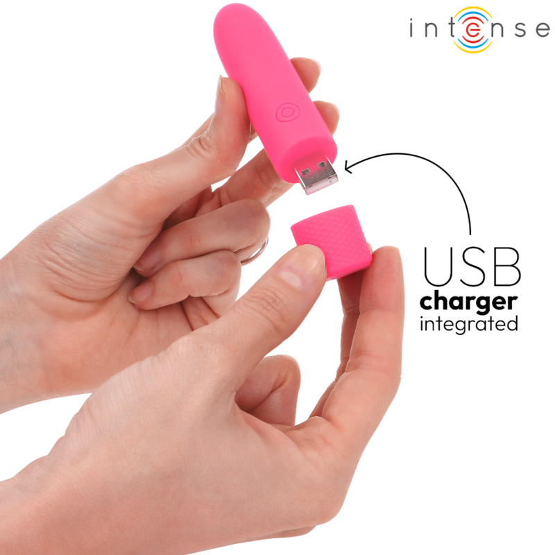INTENSE - SYMONE USB RICARICABILE VIBRANTE BULLET 8 VIBRAZIONI ROSA 10 X 2,2 CM - immagine 5
