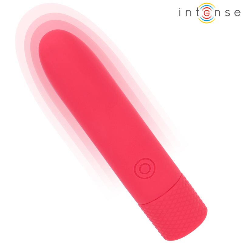 INTENSE - SYMONE PROIETTILE VIBRANTE RICARICABILE USB 8 VIBRAZIONI ROSSO 10 X 2,2 CM - immagine 2
