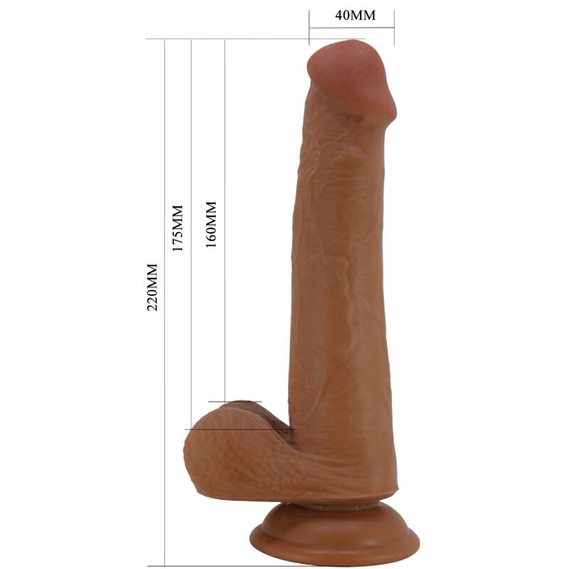 PRETTY LOVE - DILDO REALISTICO ALTO 22 CM MARRONE - immagine 4