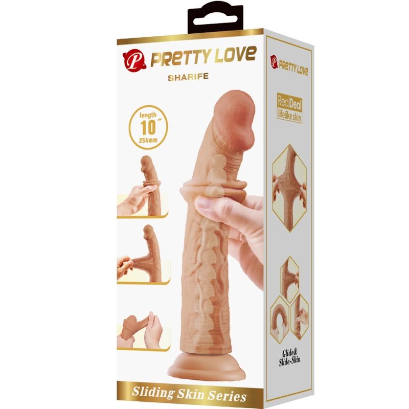 PRETTY LOVE - SHARIFE DILDO REALISTICO 25 CM CARNE - immagine 5