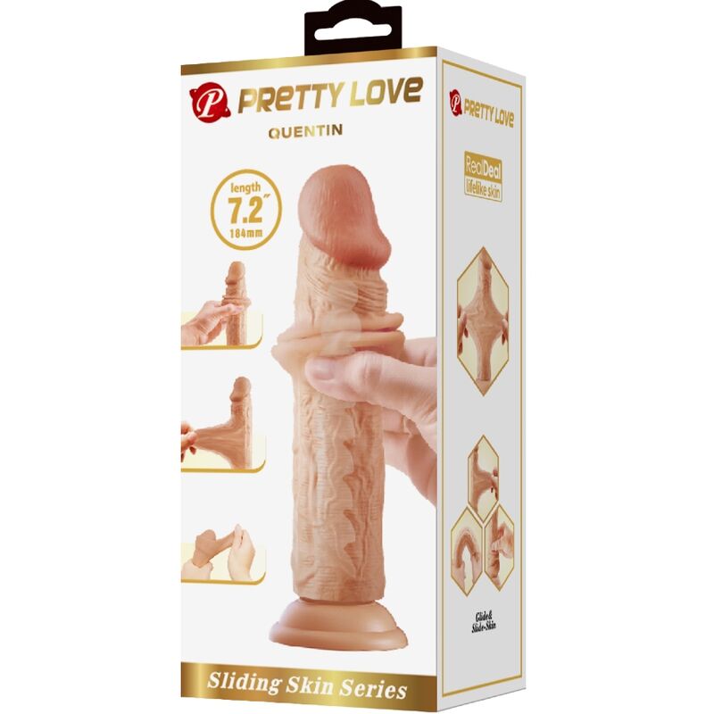 PRETTY LOVE - QUENTIN DILDO REALISTICO 18 CM CARNE - immagine 2