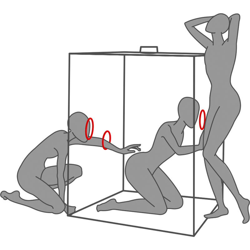 SECRET DOME - KINK CLUB CABIN SCANDALE NERO E ROSSO - immagine 6