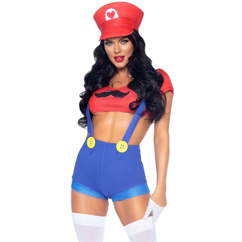 LEG AVENUE – COSTUME SEXY MARIO BROS ROSSO/BLU M