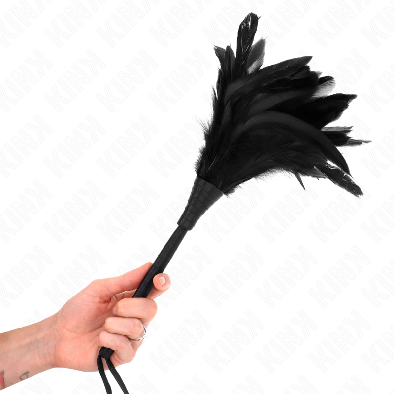 KINK – PIUME DI POLLO SOLLEGATO A FORMA DI CORNO NERO 36 CM