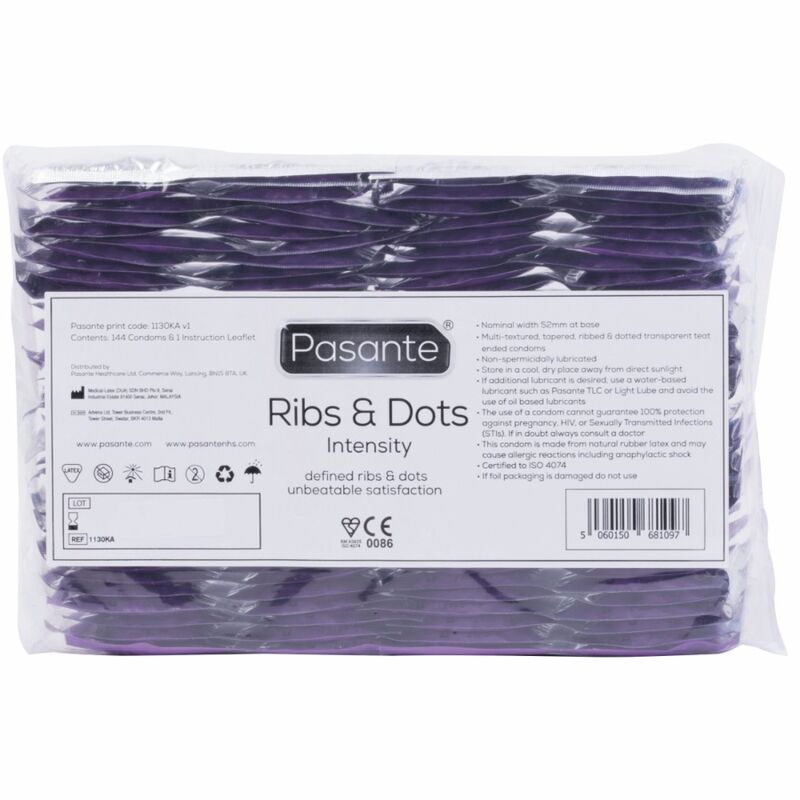 PASANTE – RIBS & DOTS INTENSITY PRESERVATIVI 144 UNITÀ PASANTE – RIBS & DOTS INTENSITY PRESERVATIVI 144 UNITÀ