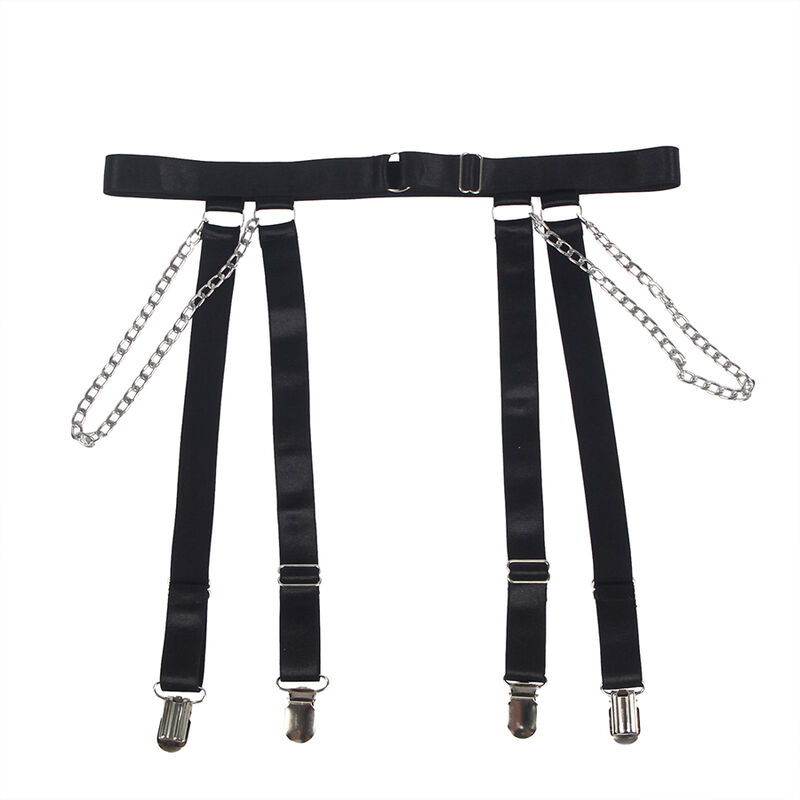 SUBBLIME - 954260 BODY CON CATENE + CINTURA REGGICALZE NERO S/M - immagine 5