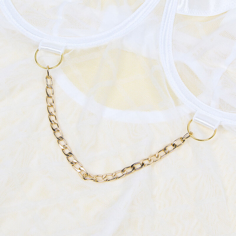 SUBBLIME - 954291 BODY CON CATENE + CINTURA GIACCHE BIANCO L/XL - immagine 11