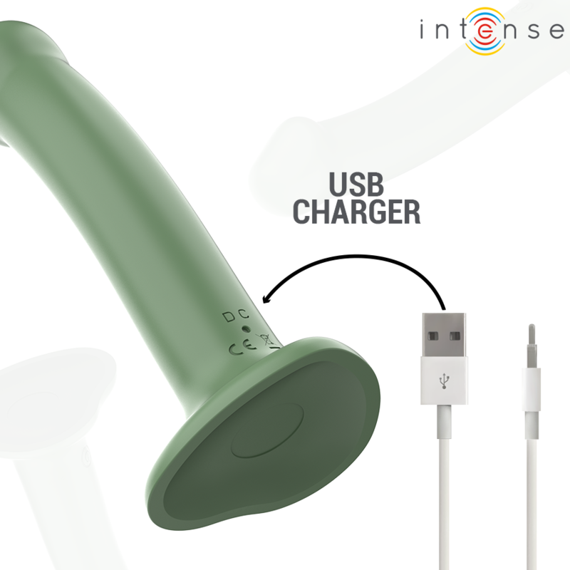 INTENSE - VIBRATORE BECCA CON VENTOSA 10 VIBRAZIONI TELECOMANDO VERDE - immagine 2