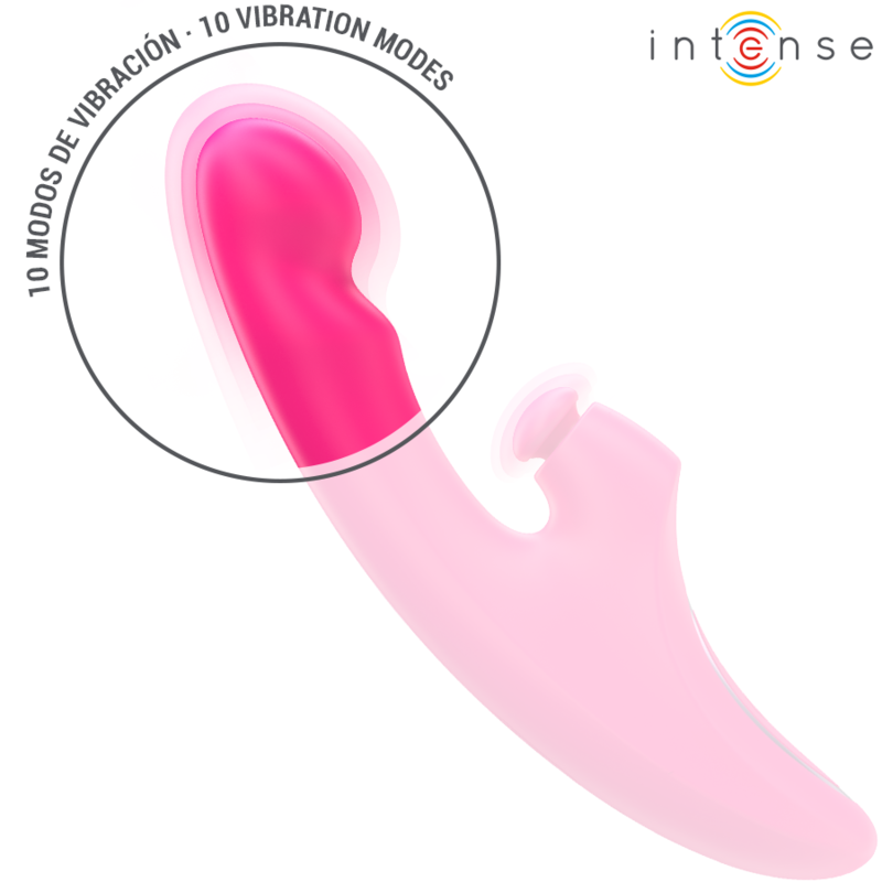 INTENSE - VIBRATORE EMI 13,5 CM MULTIFUNZIONE 3 IN 1 10 VIBRAZIONI ROSA - immagine 3