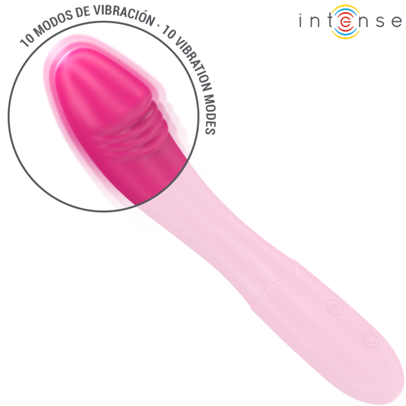 INTENSE - BELINDA VIBRATORE 19 CM FLESSIBILE 10 VIBRAZIONI ROSA - immagine 3