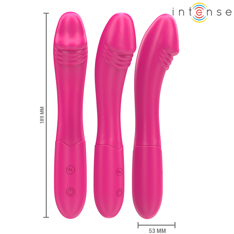 INTENSE - BELINDA VIBRATORE 19 CM FLESSIBILE 10 VIBRAZIONI ROSA - immagine 2
